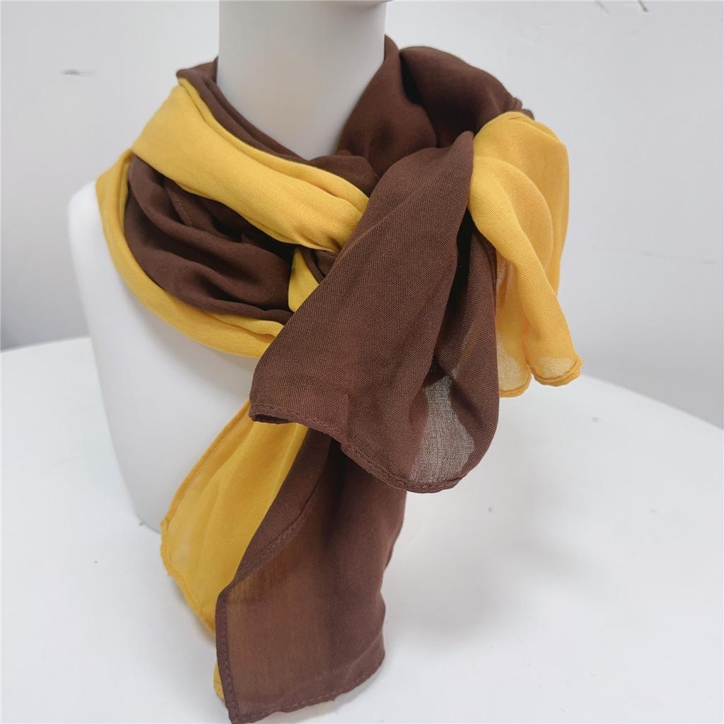 New Linen And Cotton Scarf Long Color Patch Scarf Shawl Autumn Winter Warm Artistic Woman Scarf 79x190cm
