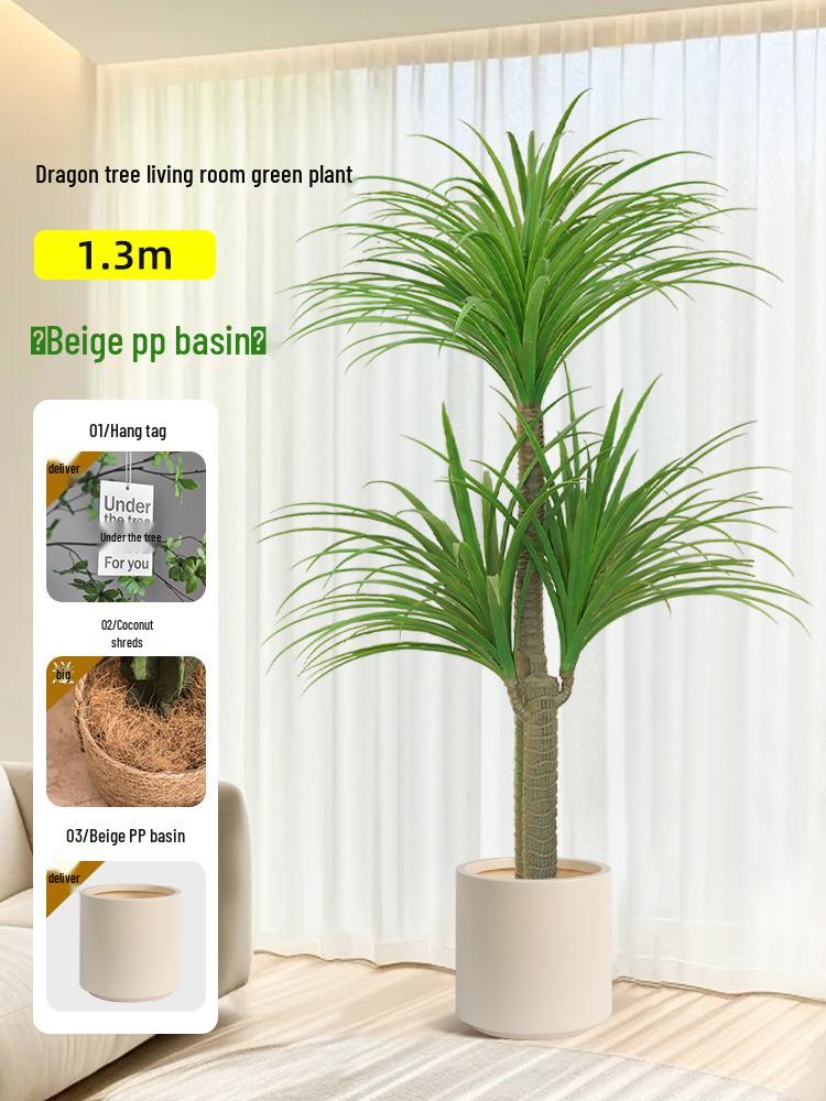 Dragon Blood Tree - Large Indoor Faux Plant for Living Room Decor