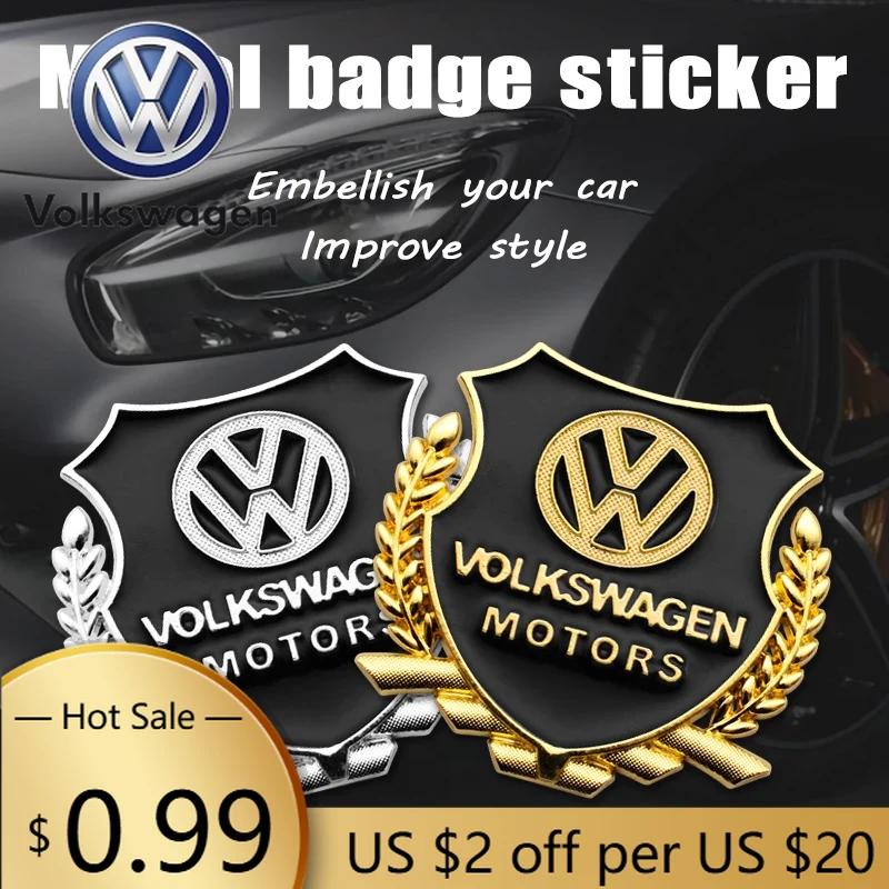 Для VOLKSWAGEN VW 2 шт. Автомобильный значок 3D Металлические колосья Наклейка на кузов Значок Автоаксессуары Для Volkswagen VW Rline R GTI Golf Pas