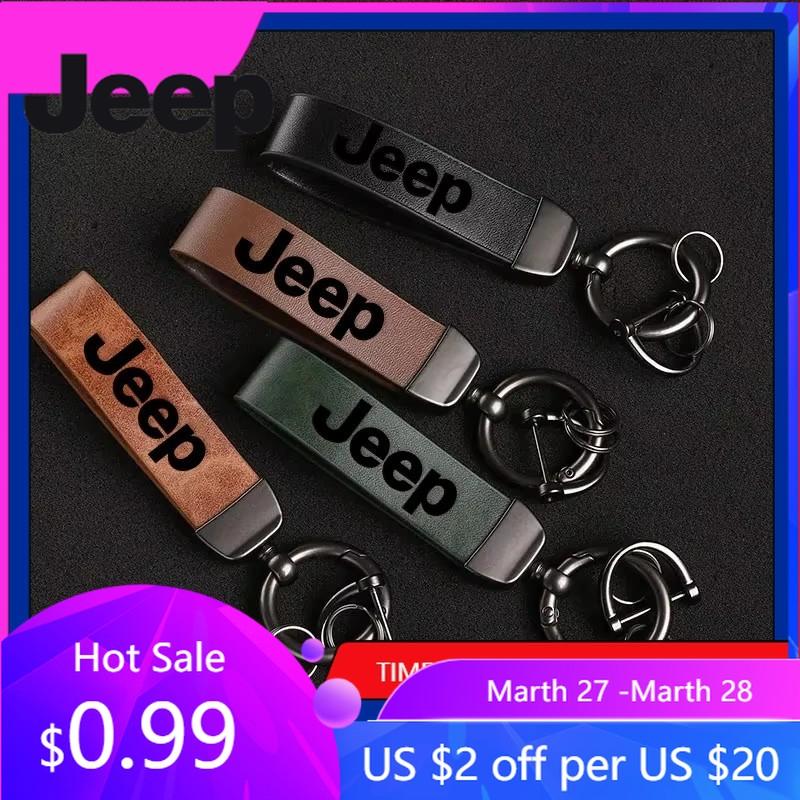 Для Jeep Ключница из высококачественной кожи с логотипом автомобиля Брелок Аксессуары для Jeep Grand Cherokee Wrangler JK Gladiator Compass