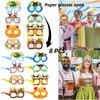 Oktoberfest 8pcs Beer Eye Glasses Paper Photo Props Party Decoration Kids Adult