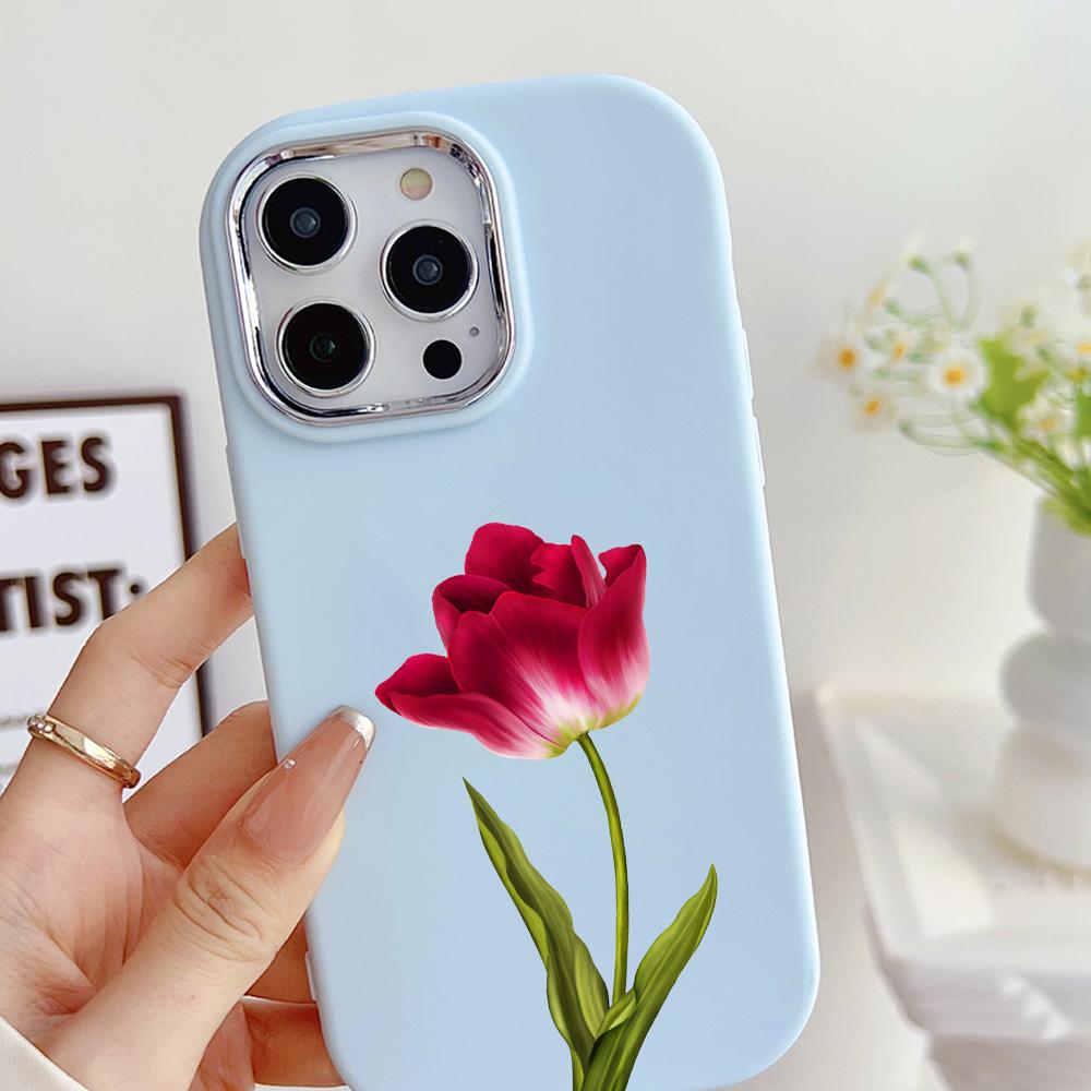 LZ16 Flower Soft Phone Case for Samsung S24 Ultra S23 Plus S21 FE A16 A54 A34 A05s A06 Infinix Hot 40 30i Lens Protection Shockproof Cover
