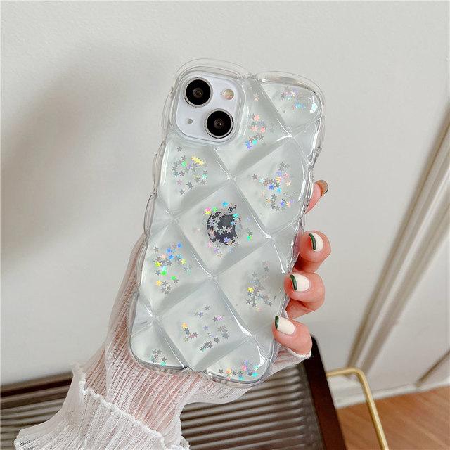 Прозрачный чехол с 3d бриллиантами и блестками для Iphone 13 12 11 Pro Max Xs Max Xr X 7 8plus, прозрачный силиконовый чехол 3d Diamond Case