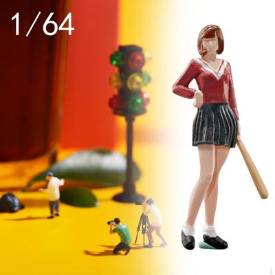 1:64 масштабные фигурки с короткой юбкой, макеты фигурок людей, диорамы, смоляная модель персонажа для феи