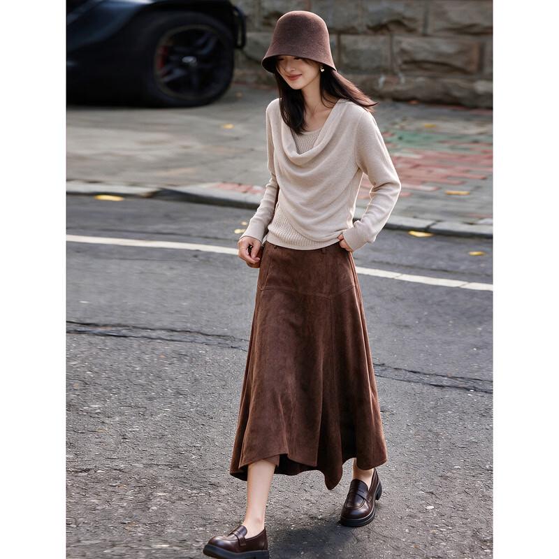 Xinfeiyu Women's Retro Knit Two-Piece Set
