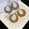 Круглые геометрические серьги-кольца Золото Серебро Женские украшения Модные серьги-кольца для ушей Вечеринка