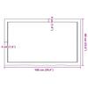 Solid Wood Washbasin Top 100 x 60 x (2 6) cm Untreated