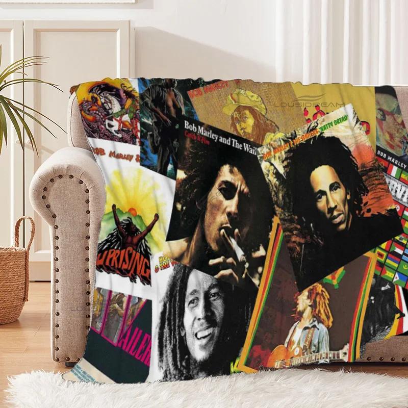 The Godfather of Reggae Bob Patterns Blanket Home Warm Flannel Blanket Cosy Lazy Couch Cover Blanket Super Soft Sheet Mattresses
