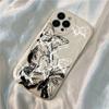 Художественный эскиз бабочки для чехла мобильного телефона iPhone17 16pro нишевый 14 Apple 15 всесторонний 12/13