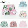 1PCS Fashion Flower Printing Coin Purses Girl Hasp Wallet Ladies Clutch Change Purse Female Mini Money Bag PU Leather Wallet