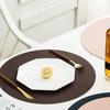 Kitchen Placemat Non-Slip Bowl Pad Round Shape Coaster Washable Dining Table Mat for Home Decoration