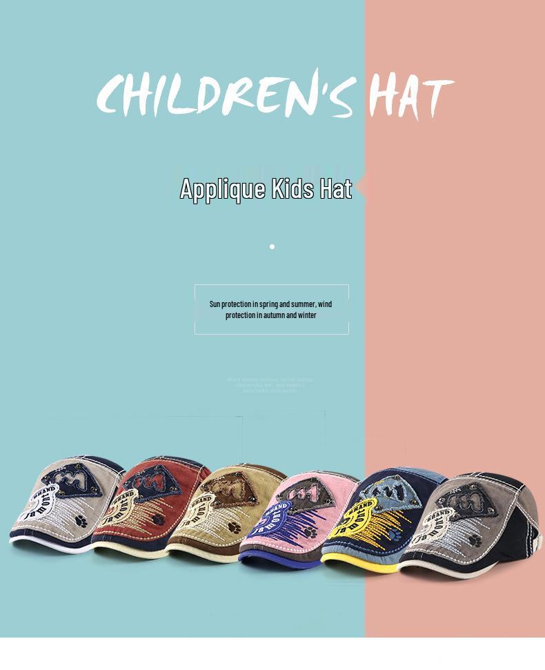 Летние шляпы в стиле ретро с эффектом потертости для мужчин, женщин и детей.: Кепка и бейсболка в британско-корейском стиле