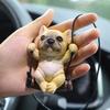 Swing Bulldog Hanging Ornament Car Rearview Mirror Realistic Dog Hanging Decoration Resin