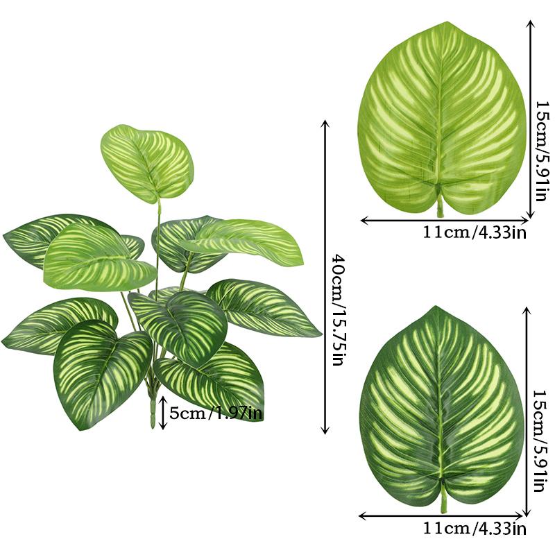 Моделирование растений Орнамент в горшке Искусственная черепаха Лист Зеленая ветка дерева Растения