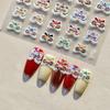 New Year Xingshi Nail Stickers New Arrival 5D Relief Adhesive Stereo Retro Chinese Style Wedding Festival Nail Stickers