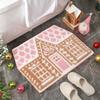 Christmas Bedroom Decor Plush Carpet House Shape Carpets for Living Room Thick Anti-slip Bedside Floor Mat Home Fluffy Soft Rug