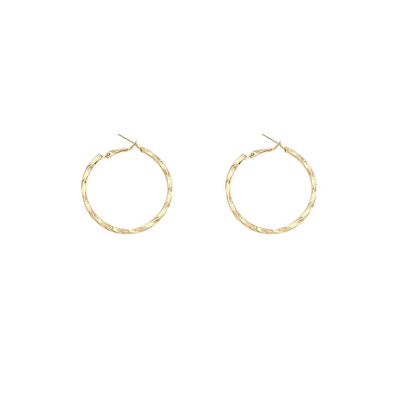 Серьги-гвоздики из нестандартного металла с серебряной иглой S925 для женщин - большой круглый дизайн