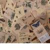 OENY 100 Pcs Vintage Book Collection 2 Series Kraft Paper Mini Greeting Card Postcard DIY Decoration Material Retro LOMO Card
