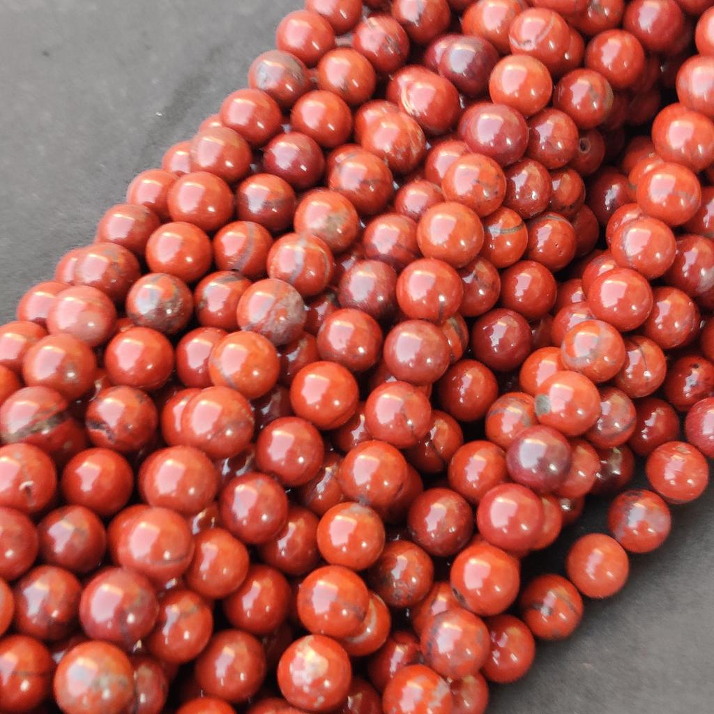 Natural Red Jasper Beads, Smooth Round Beads, Loose Natural Red Jasper Gemstone Beads For Jewelry Making, 6 Mm 8 Mm 10 Mm Size Beads.