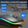 Rechargeable Wireless Mouse For Laptop Macbook iPad Tablet PC Computer Bluetooth Mouse Gaming 2.4GHz USB Backlight Silent