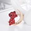 Bear Moon Brooch Animal Shape Decoration Ornament Women Cartoon Clothes Pin Jewelry