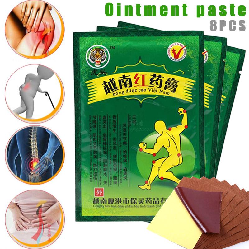 8Pcs Vietnam Red Balm Plaster Back Pain Relief Patch Joint