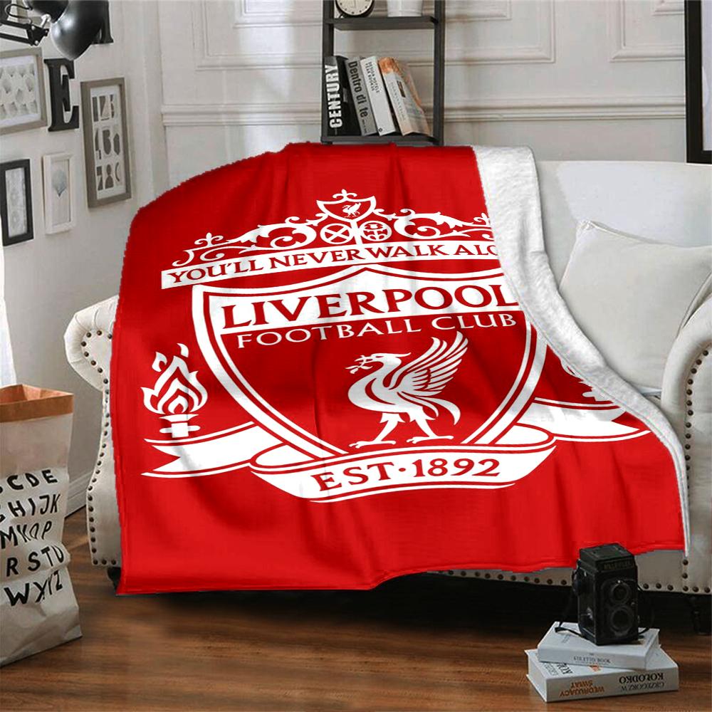 Liverpool Football Club Theme Printed Blanket - Perfect for Couch, Bed, Travel & Outdoor Use | Machine Washable, Cozy & Durable.
