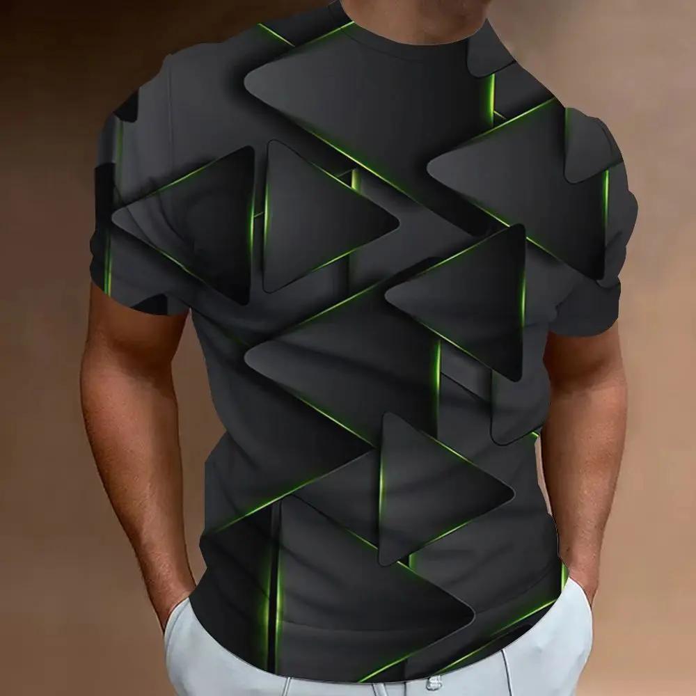 Новейшая мужская футболка 3D-печать Будущие технологии Sense Fashion Personality Street Daily Casual Men's Short-Sleeved Top