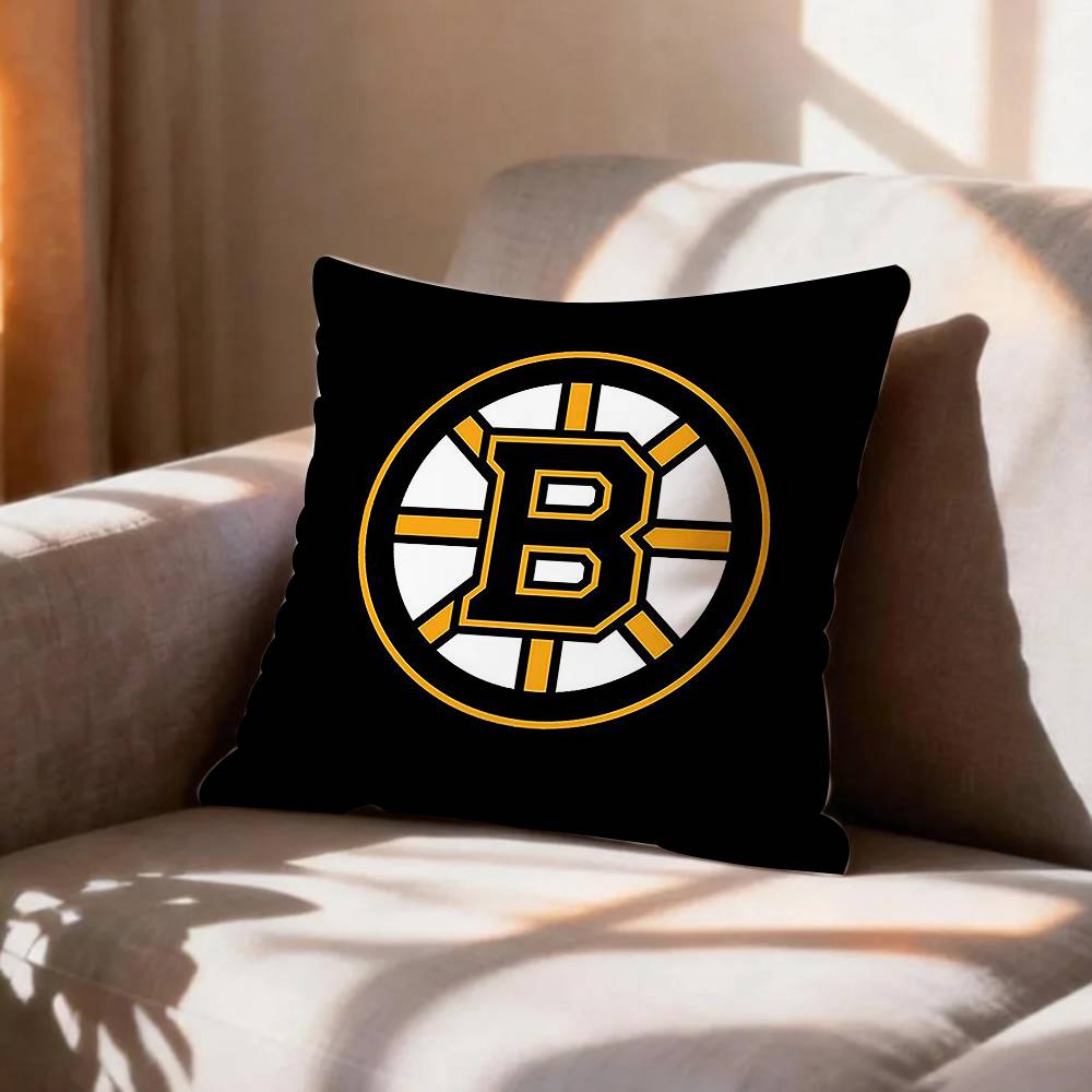 cool BBostonBBruins Pillow Case Pattern Printed Pillowcase For Living Room Sofa Cushion Cover