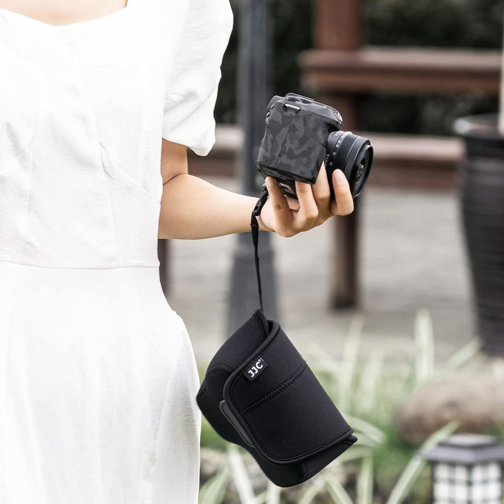 JJC Сумка для беззеркальной камеры Чехол для камеры, совместимый с Leica Q3 Canon EOS R7 R10, защитный чехол для камеры 130 x 75 x 100 мм Nikon Z50II черный + RF-S