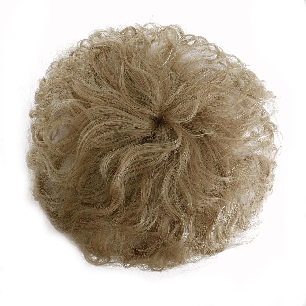 MISS WIG Синтетические короткие вьющиеся волосы на заколках с челкой, натуральные волосы для женщин, покрывающие седые волосы и выпадение волос