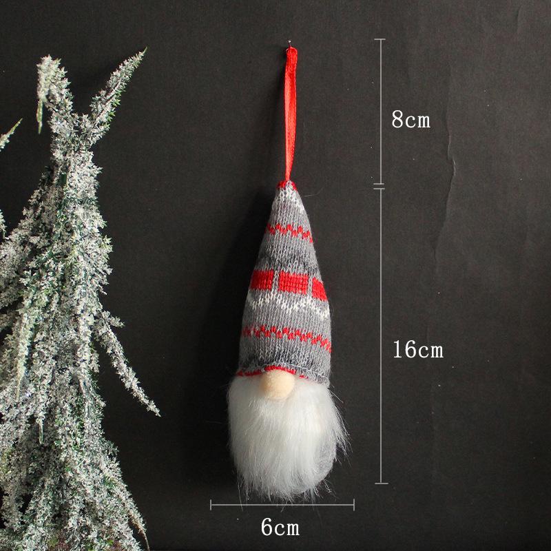 Рождественские украшения, вязаная шерстяная кукла «Лесной человек», маленькая подвеска, безликая кукла, украшение на рождественскую елку, подвеска