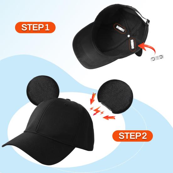 1/2/3 пары бейсболок с магнитными мышиными ушками, тематика парка развлечений, Хэллоуин, косплей, рождественские вечеринки, тракерские шляпы, толстовки, шляпа с магнитными мышиными ушками, украшение