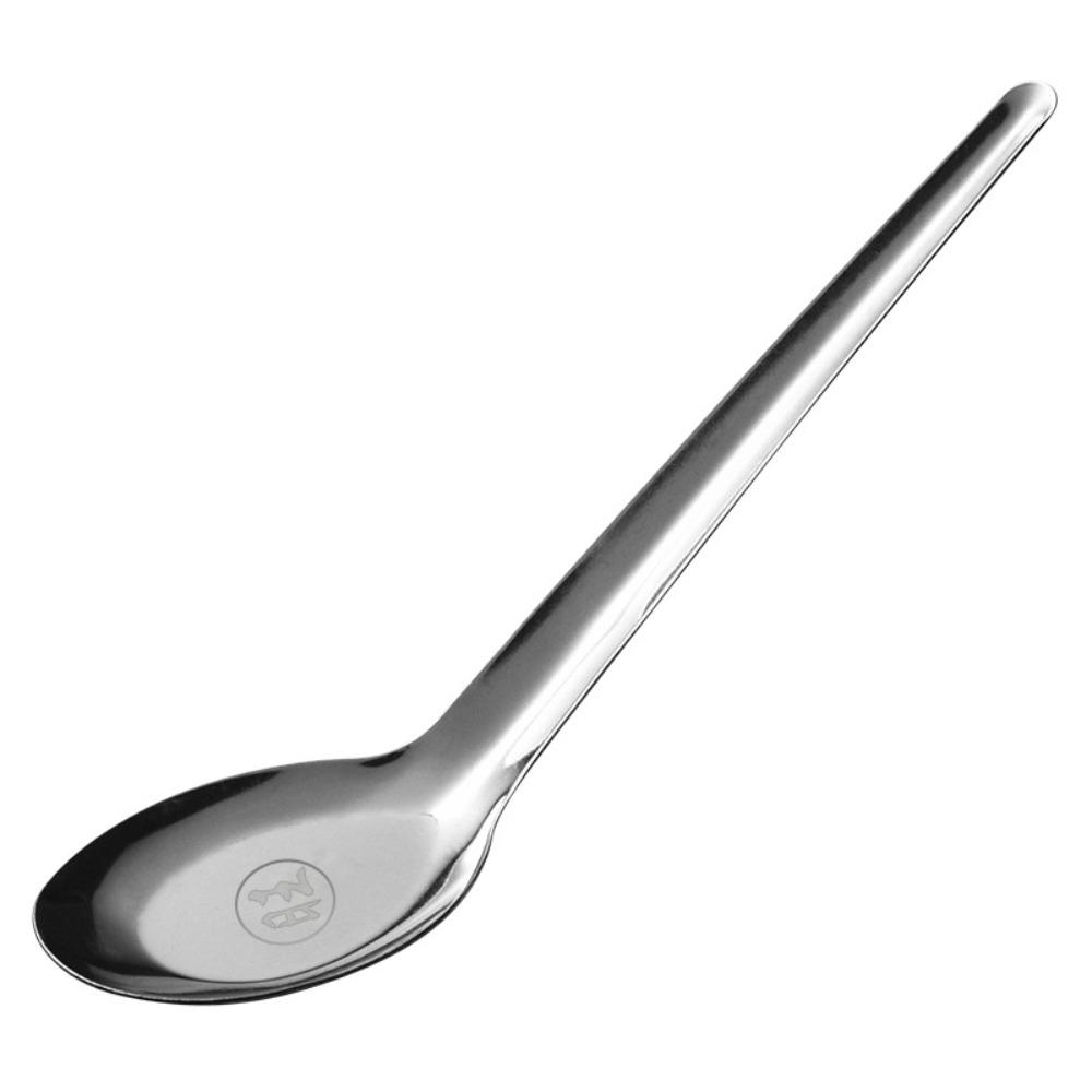5/10pcs Flat Stainless Steel Spoon Set Thickened Adult Student Spoon Eating Soup Rice Spoon  Canteen