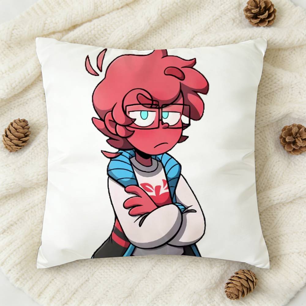 Mundo Do Torajo Anime Double-Sided Printed Square Decorative Cushion Cover For Sofa Living Room Home Decor