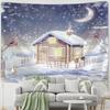 Snowy Night Landscape Tapestry Wall Hanging Christmas Gift New Year Bohemian Style Witchcraft Home Decor