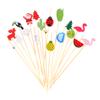100 Pieces Of 12Cm  Creative Bamboo Skewers, Buffet, Cupcakes, Fruit Forks, Christmas Parties, Desserts, Salad Bars, Cocktails, Wedding Decorations