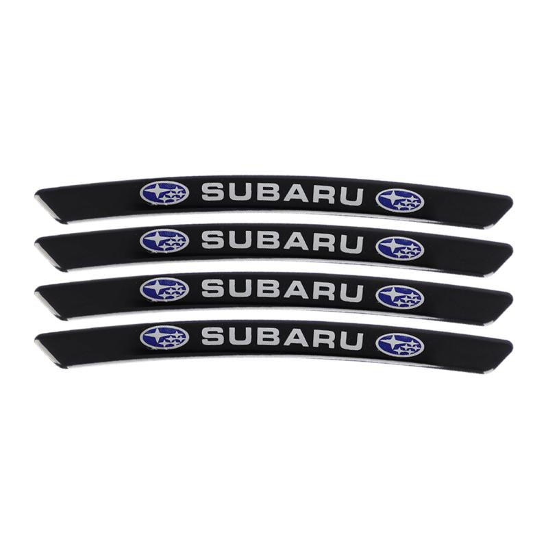1Set/4Pcs Car Wheel Hub Rim Badge Stickers Decals Decoration For Subaru STI Forester Impreza Legacy Outback XV BRZ WRX Tribeca
