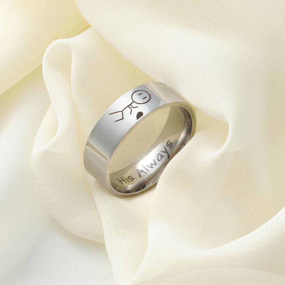 1 шт. модные аксессуары обручальные кольца обручальные пары влюбленные кольцо из нержавеющей стали обещание