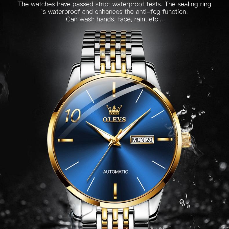 OLEVS Часы Автоматические механические часы Мужские водонепроницаемые часы для пар Светящиеся в темноте часы для пар