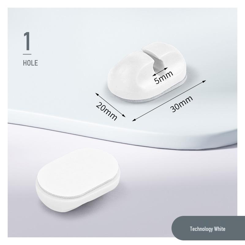 Multi-Hole Self-Adhesive Cable Organizer and Power Cord Holder