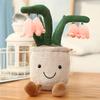 25cm Simulation Cartoon Plant Pot Series Plush Doll Succulent Tulip Lily Plush Toy Home Decor Living Room Bedroom Gift For Girls