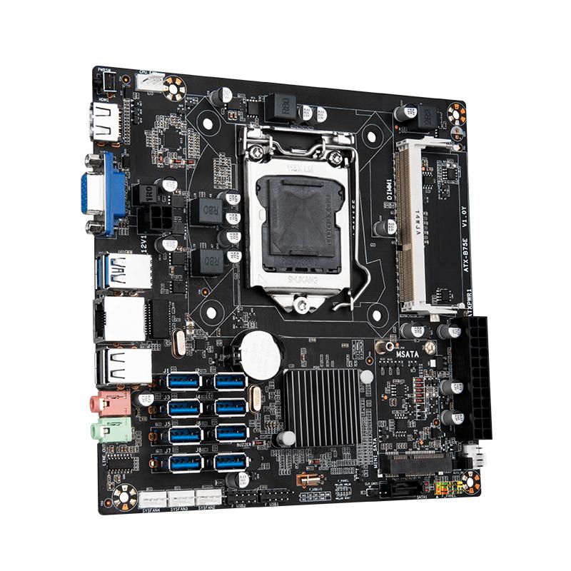 SZMZ ATX-B75E Материнская плата для майнинга B75 LGA1155 Поддержка шахтной установки 8 портов USB3.0 для майнинга