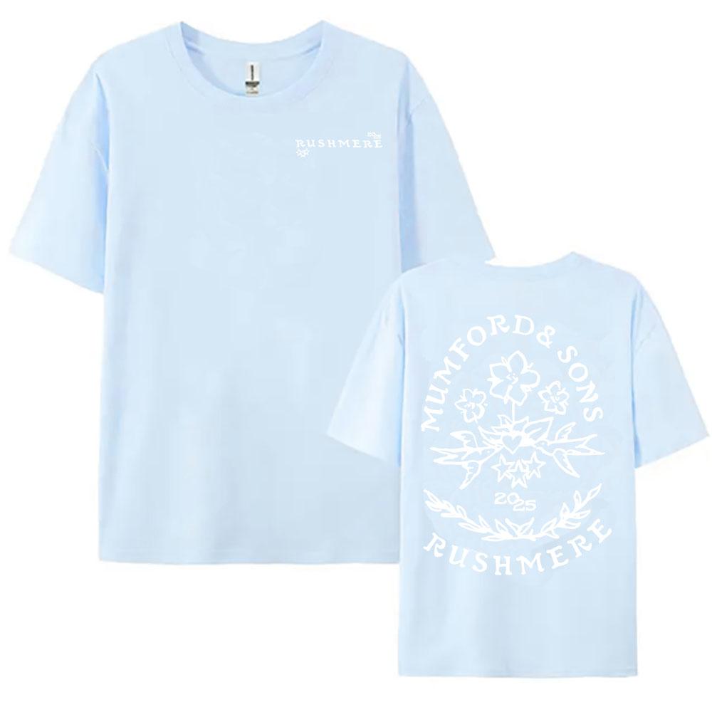 Мужская и женская футболка с цветочным графическим принтом 'Rushmere' 2025 от Mumford & Sons