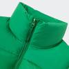 Adidas Оригинальная короткая пуховая куртка с тремя полосками и логотипом, спортивная куртка с длинным рукавом, женская куртка зеленого цвета JE6042