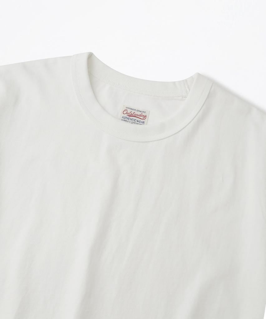 OUTSTANDING [2Pack] Crop Fit Half Sleeve Tee_Off White/Black