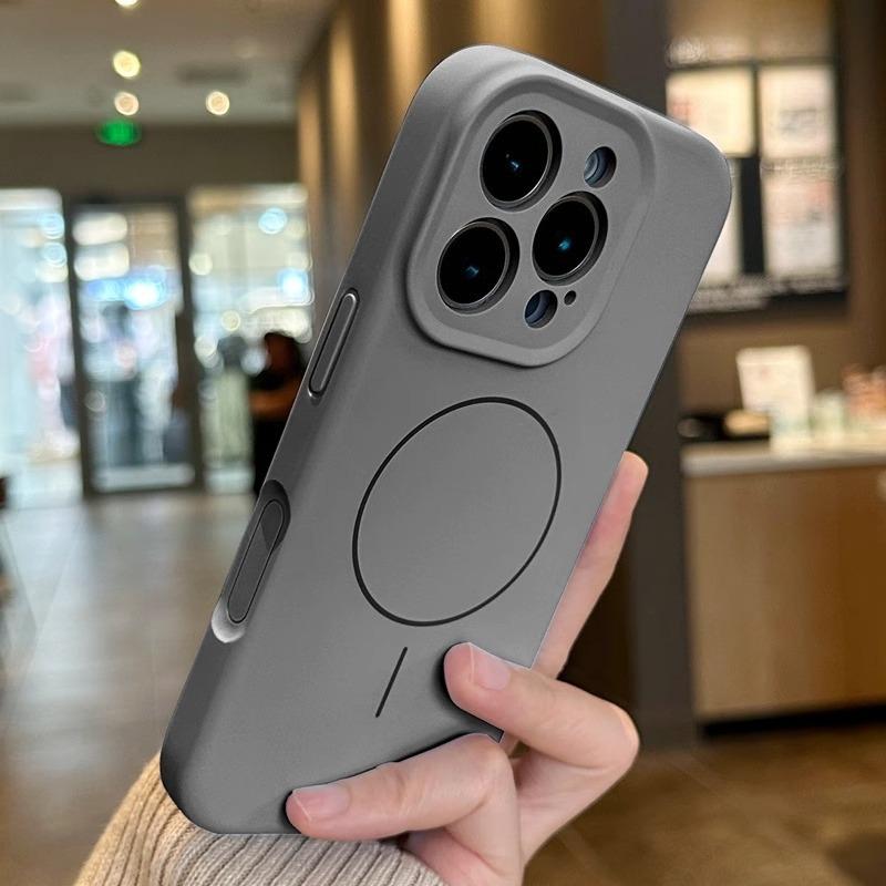 Оригинальный магнитный чехол из жидкого силикона для Apple iPhone 16 15 14 13 12 Pro Max 16 Plus, противоударный, однотонный, мягкий чехол