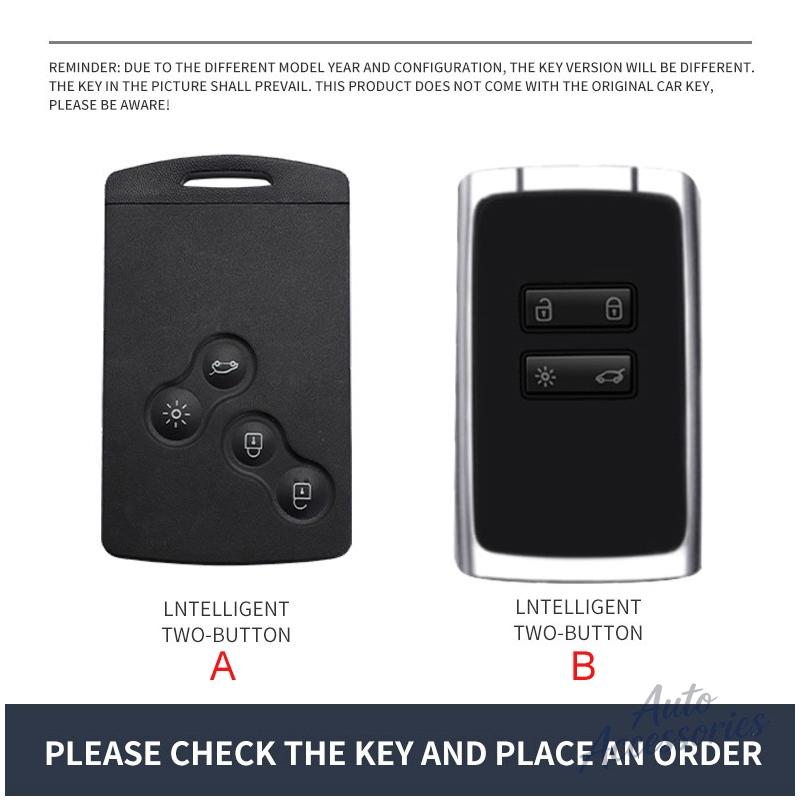 Zine Alloy Car Key Case Shell Cover Accessory for Renault RS Koleos Kadjar Clio Megane Talisman Espace Zoe Scenic Dacia Sandero UU1
