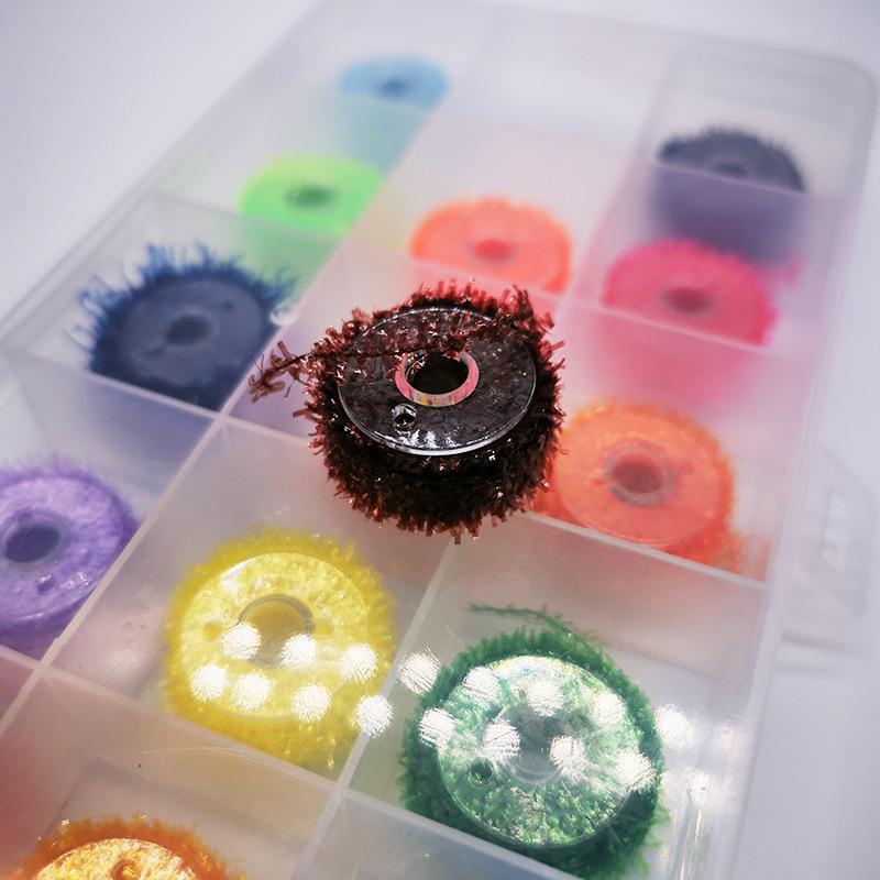 Kylebooker Мишура для вязания мух, синельная леска, кристальная флэш-линия, кристальная вспышка, реалистичные материалы для вязания мух из синели для стримеров и мух-нимф