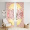 Beautiful Indian Bohemian Psychedelic Hippie Ombre Window Curtain Panels for Bedroom, Living, Balcony (Red Yellow Omra)